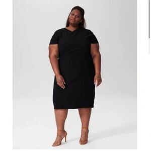 Universal Standard-Mary Double Luxe Dress Black- Size 2X (30-32) US Size 5x